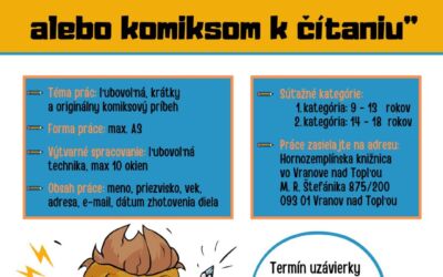 Vyhlásenie súťaže Komiksiáda alebo komiksom k čítaniu