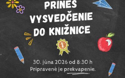 Prines vysvedčenie do knižnice